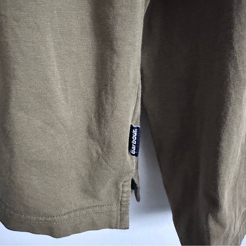 BAROBOUR Corpatch Cotton Jersey Polo - Green - Picture 4 of 8